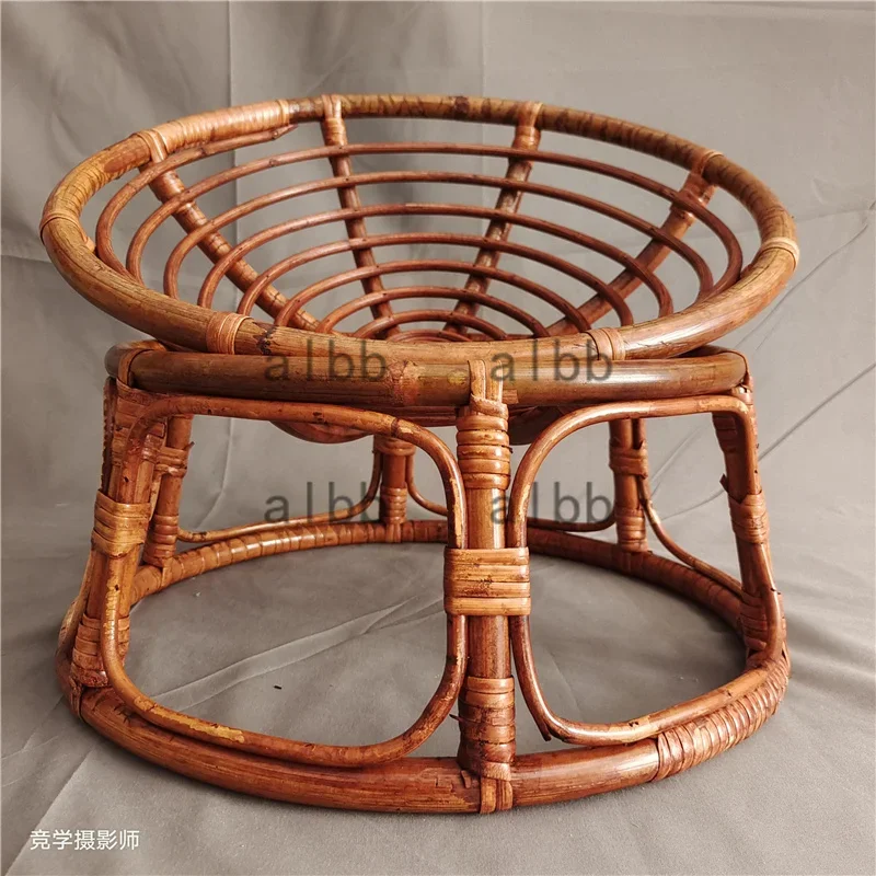 Newborn Photography Props Handmade Vintage Bamboo Chair baby bed girl Boy Photography Props Newborn Photo Posing Props Baby Crib