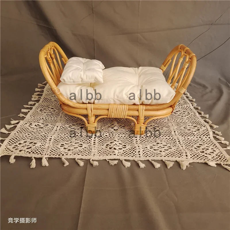 Newborn Photography Props Handmade Vintage Bamboo Chair baby bed girl Boy Photography Props Newborn Photo Posing Props Baby Crib