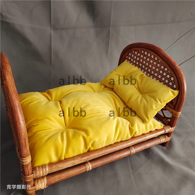 Newborn Photography Props Handmade Vintage Bamboo Chair baby bed girl Boy Photography Props Newborn Photo Posing Props Baby Crib