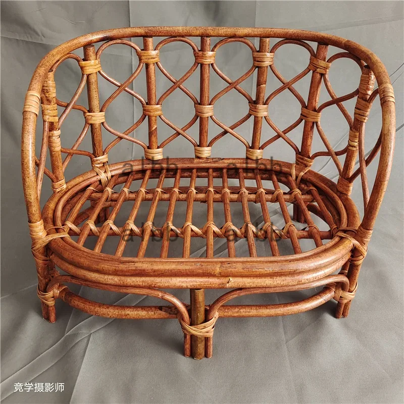 Newborn Photography Props Handmade Vintage Bamboo Chair baby bed girl Boy Photography Props Newborn Photo Posing Props Baby Crib