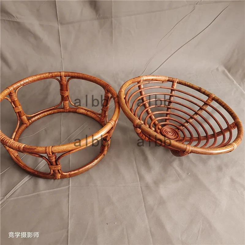 Newborn Photography Props Handmade Vintage Bamboo Chair baby bed girl Boy Photography Props Newborn Photo Posing Props Baby Crib