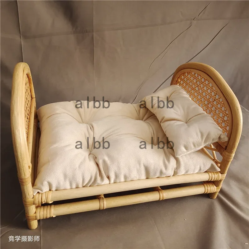 Newborn Photography Props Handmade Vintage Bamboo Chair baby bed girl Boy Photography Props Newborn Photo Posing Props Baby Crib
