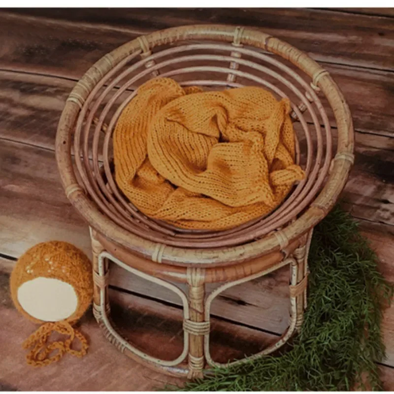 Newborn Photography Props Handmade Vintage Bamboo Chair baby bed girl Boy Photography Props Newborn Photo Posing Props Baby Crib