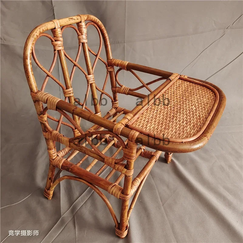 Newborn Photography Props Handmade Vintage Bamboo Chair baby bed girl Boy Photography Props Newborn Photo Posing Props Baby Crib