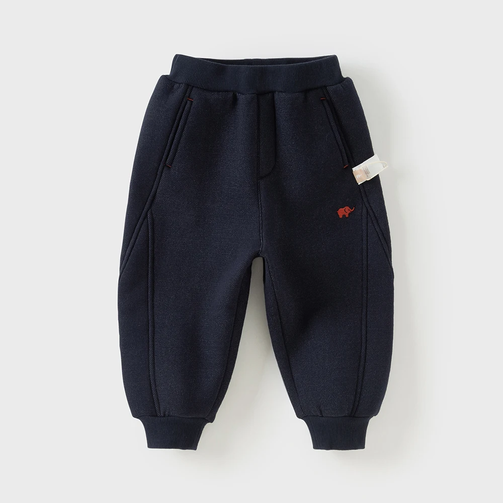 Dave Bella Children Velvet Pants Winter Autumn Thick Baby Boys Cotton Elastic Waist Trousers Outdoor Kids Casual Pants DB4254263