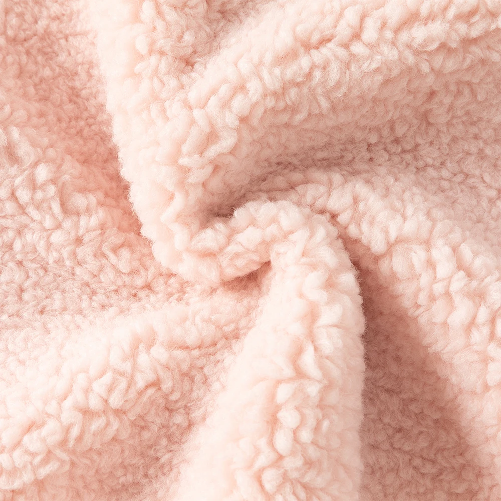 Dave Bella Girls Coat Autumn Winter Pink Lapel Baby Thickened Plush Jacket Cute Princess Outerwear Children's Clothing DB4254491
