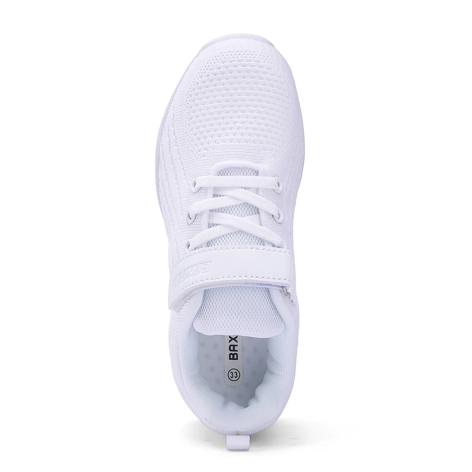 BAXINIER Girls White Cheer Shoes Trainers Breathable Training Dance Tennis Shoes Lightweight Youth Cheer Competition Sneakers