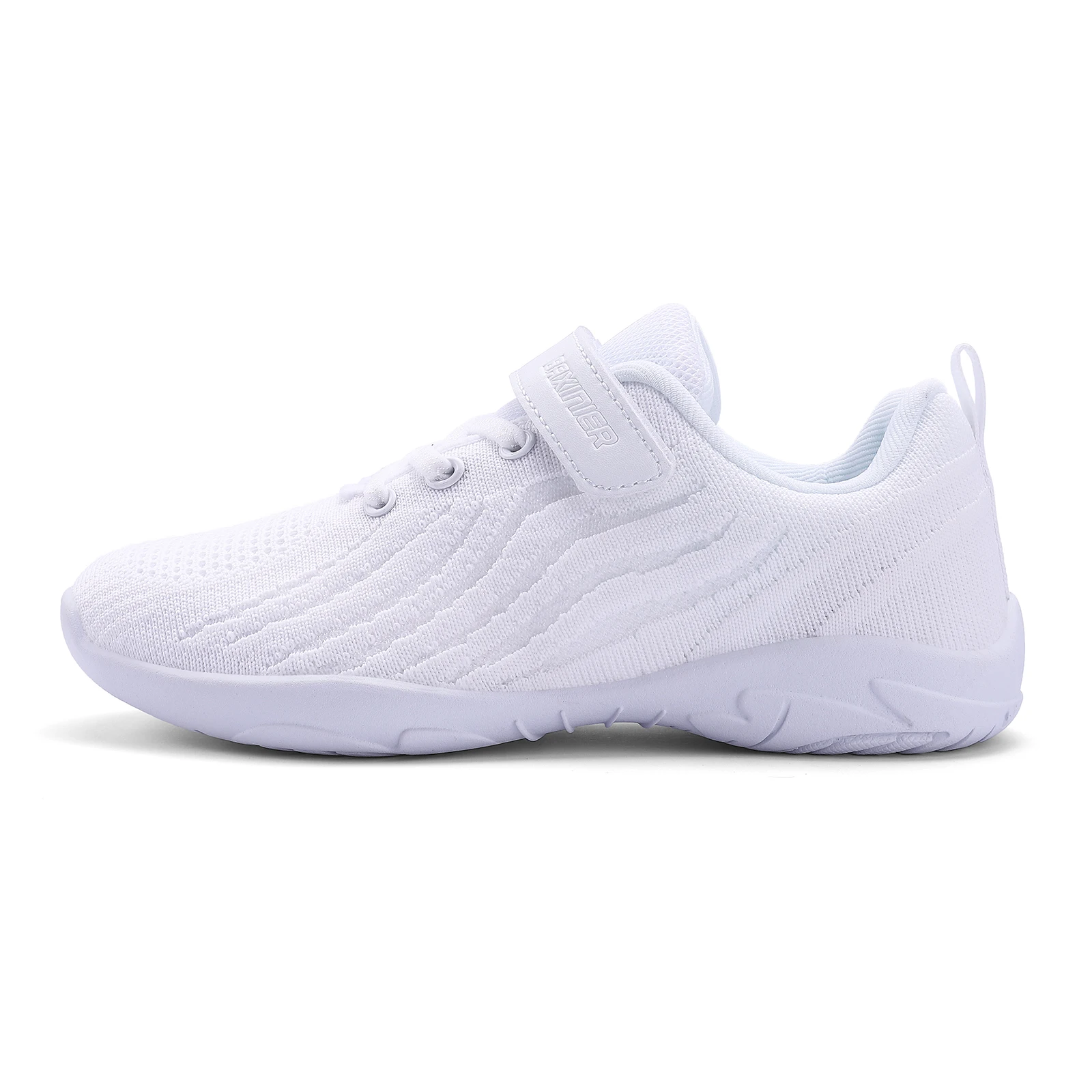 BAXINIER Girls White Cheer Shoes Trainers Breathable Training Dance Tennis Shoes Lightweight Youth Cheer Competition Sneakers