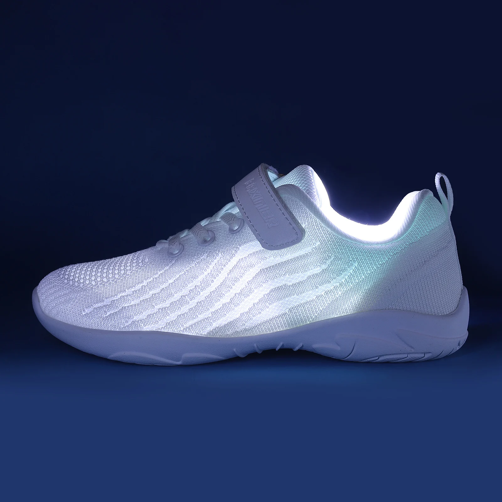 BAXINIER Girls White Cheer Shoes Trainers Breathable Training Dance Tennis Shoes Lightweight Youth Cheer Competition Sneakers