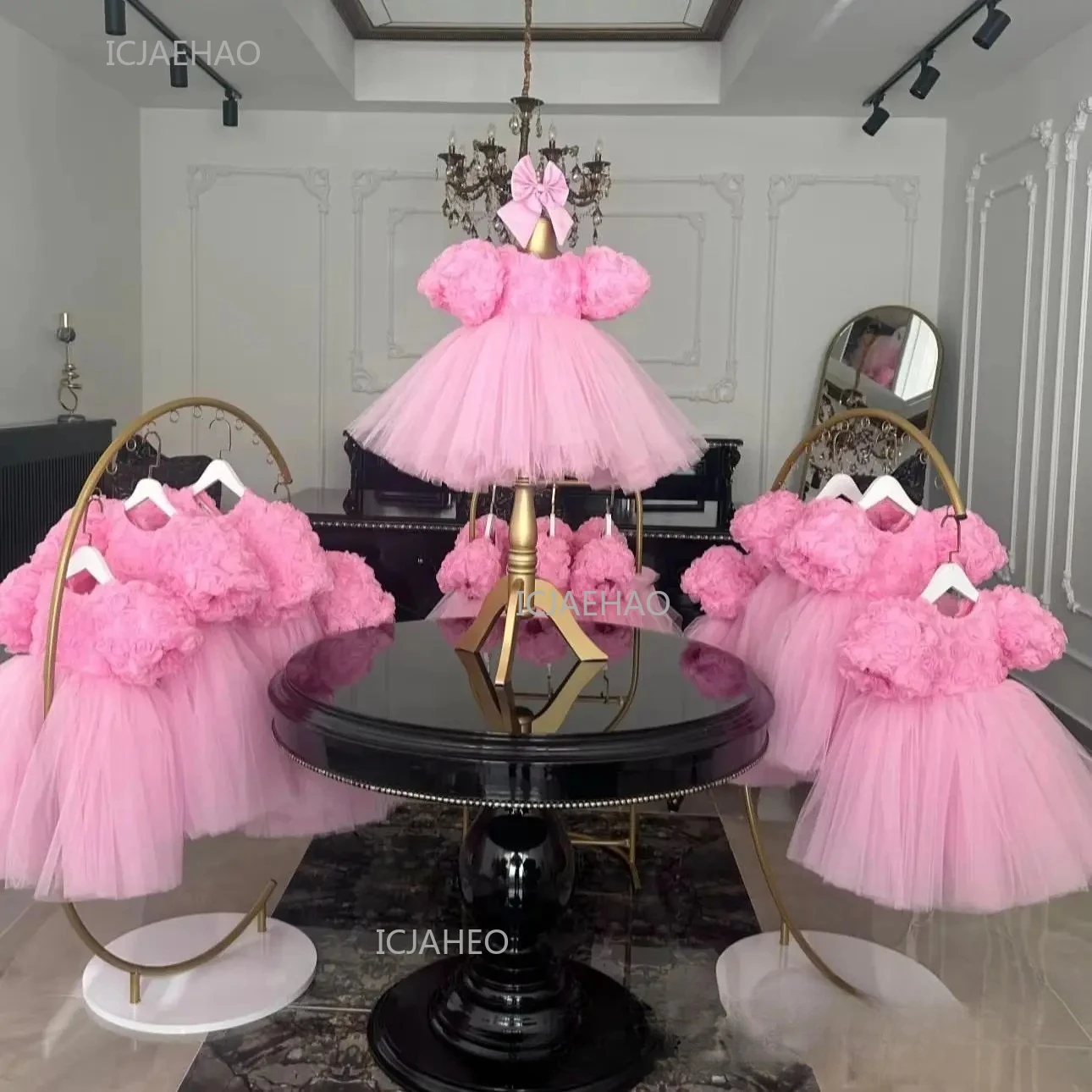 2024 Wed Dress Vestido Children Flower Girl Princess Dresses Clothes Kids Birthday Party Tutu Gown Costume Piano Pageant Outfit