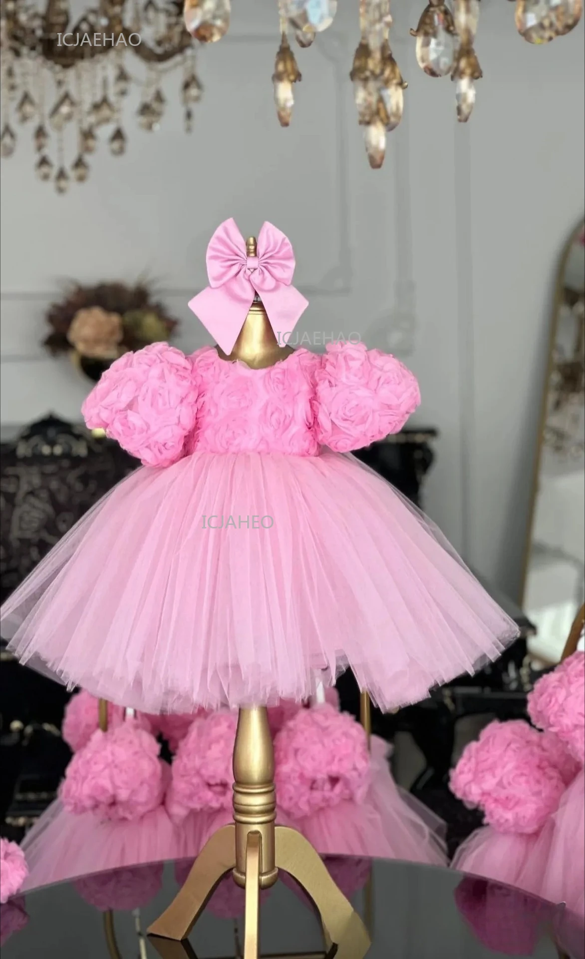 2024 Wed Dress Vestido Children Flower Girl Princess Dresses Clothes Kids Birthday Party Tutu Gown Costume Piano Pageant Outfit
