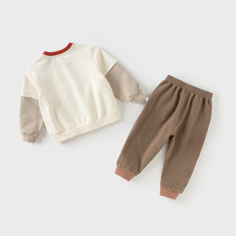 Dave Bella Children Autumn Spring Knitted T-shirt Trousers Suits Boys Pullover+Pant 2Pcs Sets Casual Tracksuits Cloth DB3252920