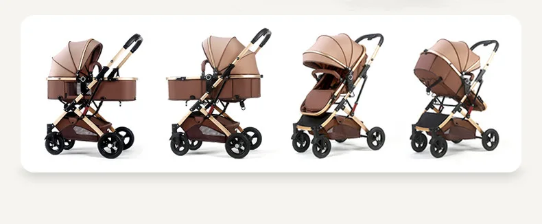 3 in 1 Baby Stroller,Baby Travel System,Baby Carriage 3in1 with Isofix Base,Foldable Newborn Pram,Reversible Standard Stroller