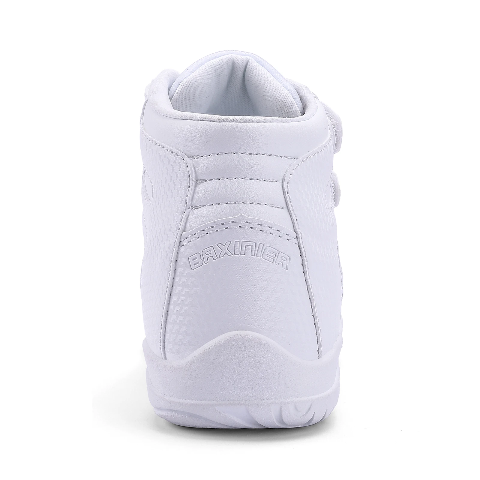 BAXINIER Girls White High-Top Cheer Shoes Lightweight Youth Competition Dance Sneakers Kids Training Performance Footwear