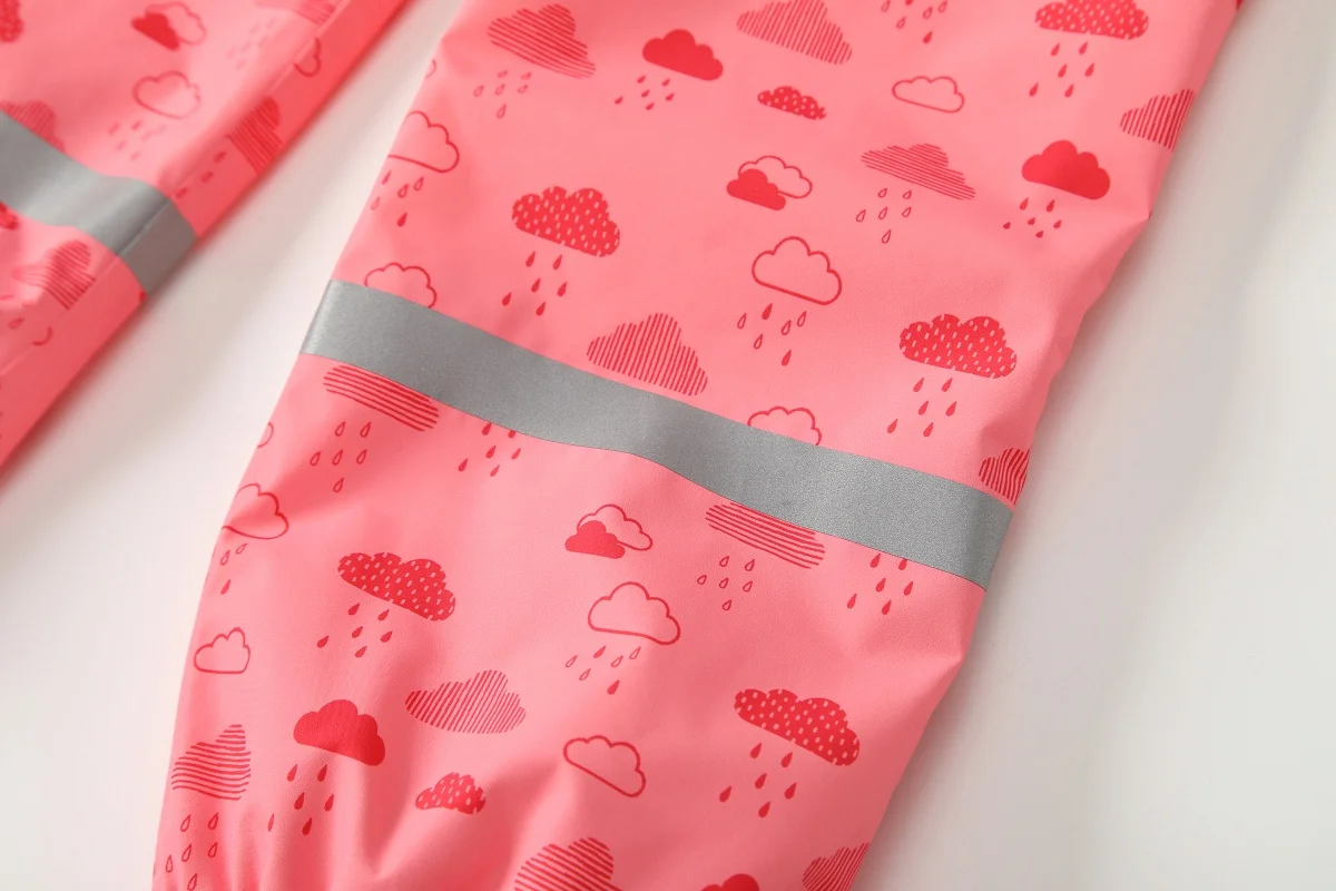 HONEYKING Baby Raincoat Suit Children's Clothing Set Waterproof Overalls Girls Jumpsuit Jacket And Pants Combo for Kids
