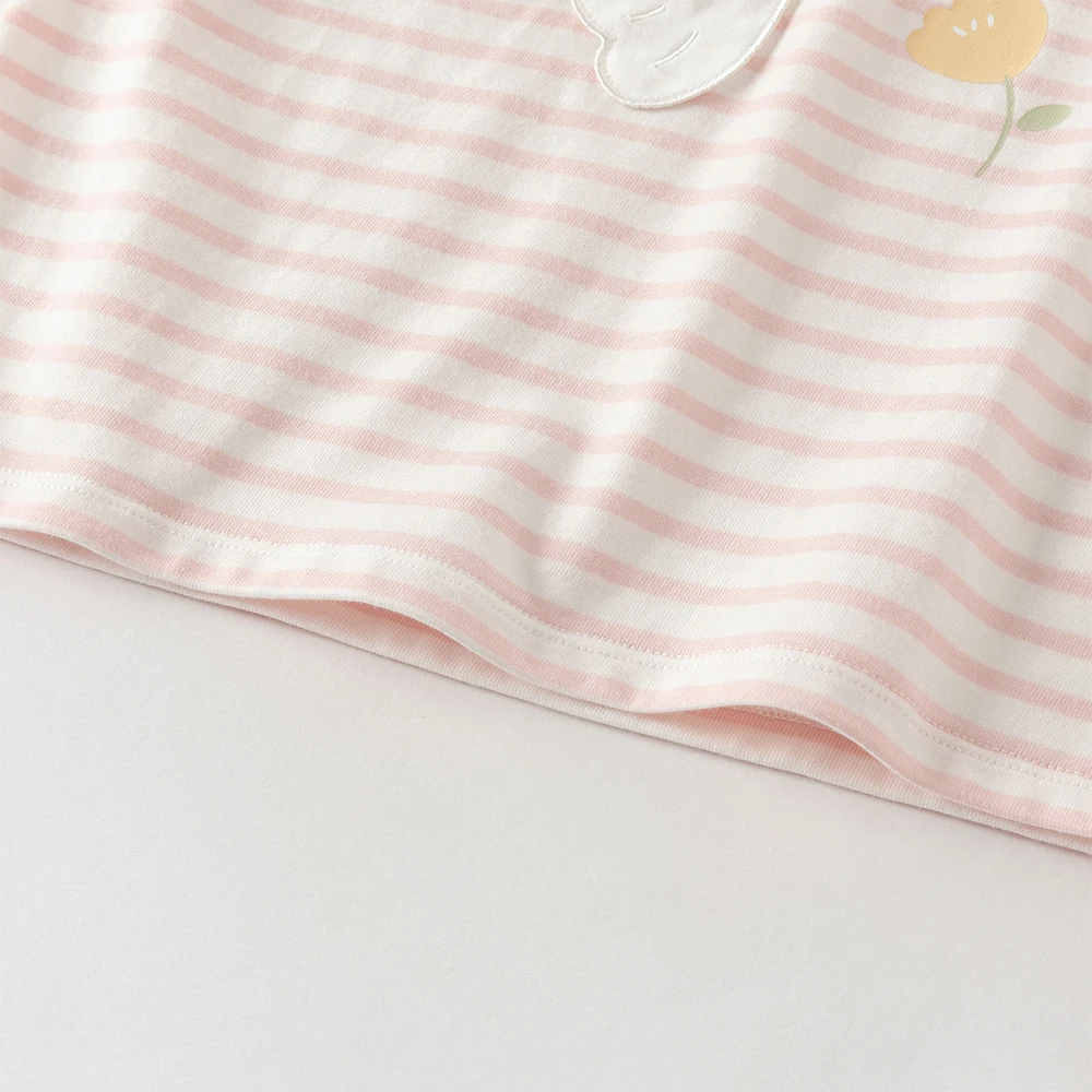 Dave Bella Children Bottoming T-shirts Spring Summer Pure Cotton Boys Girls Stripe Pullover Long Sleeves Kids Clothing DB1260806