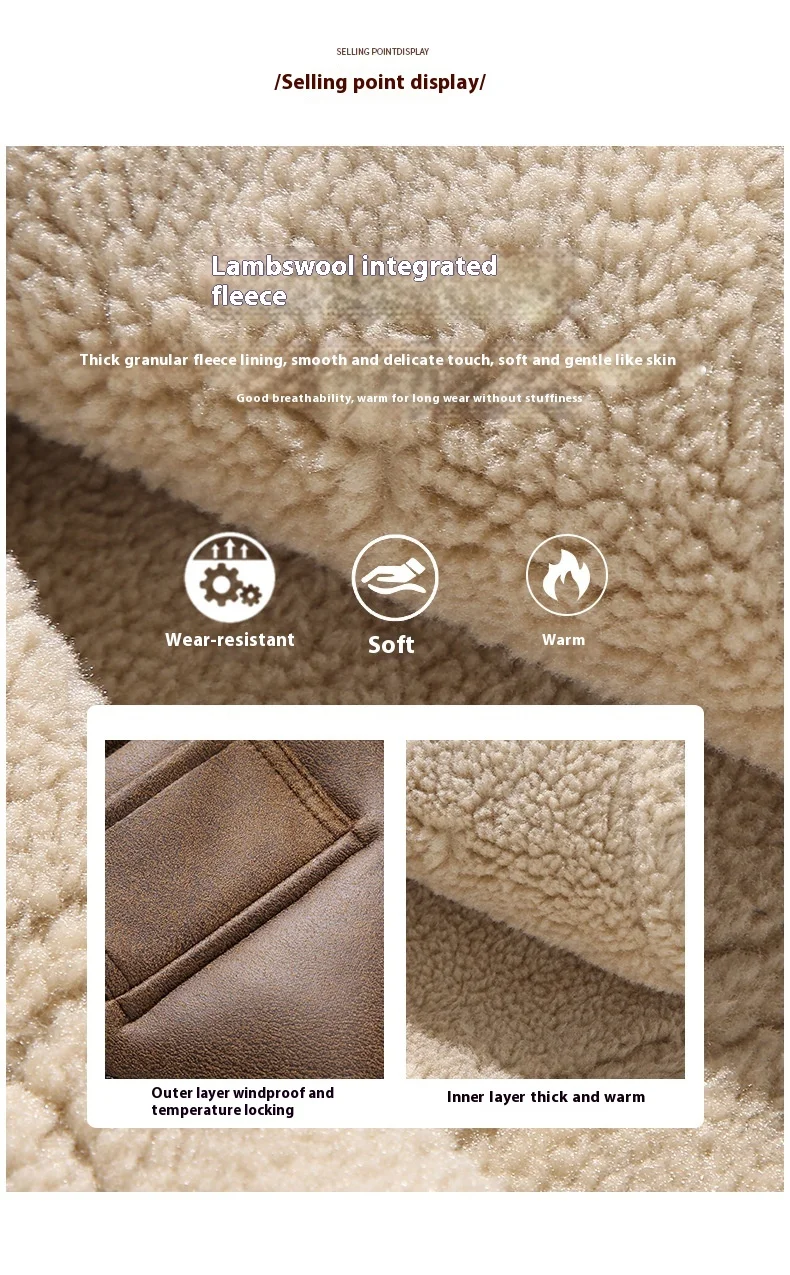 2026 Winter Kids Suede Leather Jacket Boys Girls Faux Fur Coat Thick Warm Fleece Outerwear Teen Children Top Clothes 2-15 Years