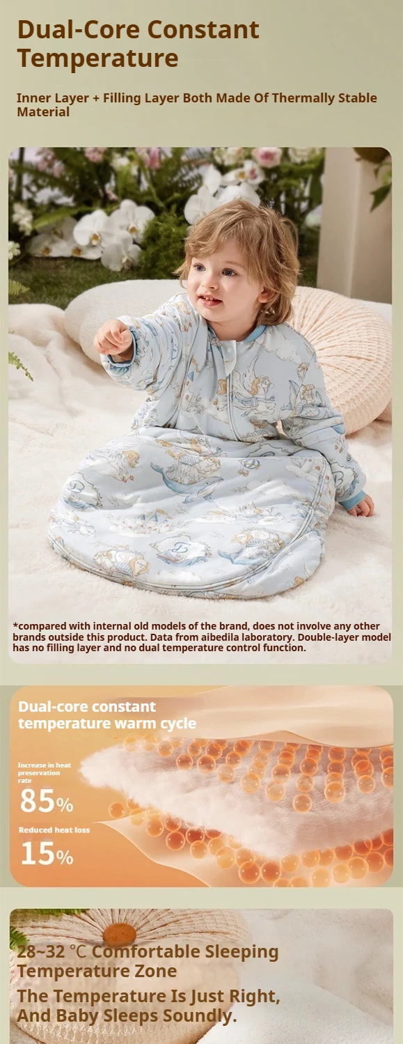 AIBEDILA Baby Sleep Sack Soft Cozy Infant Sleeping Bag Ultra Light Winter Kids Wearable Blanket For Boy/Girl 0-3Y Toddlers