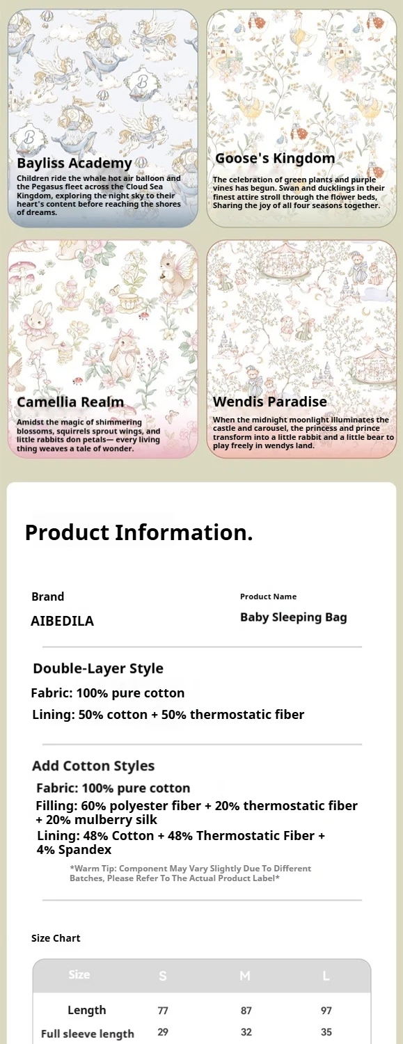 AIBEDILA Baby Sleep Sack Soft Cozy Infant Sleeping Bag Ultra Light Winter Kids Wearable Blanket For Boy/Girl 0-3Y Toddlers