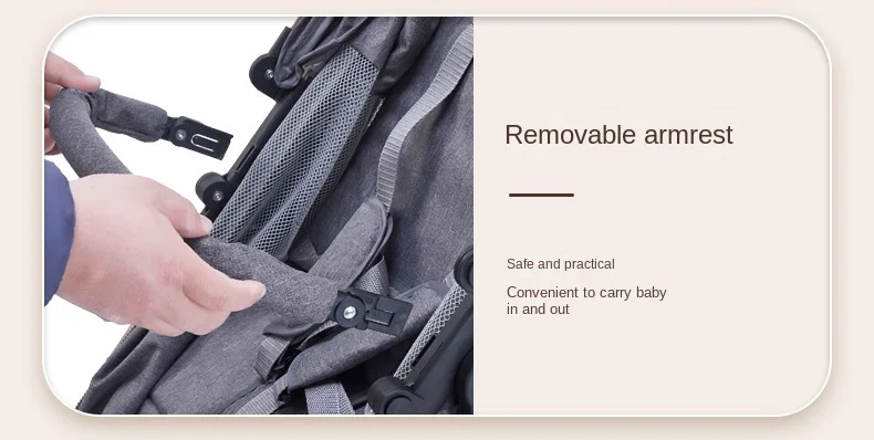 Baby Stroller: Sit-or-Lie Position, High-View Two-Way Design, Adjustable Backrest, Easy Folding, Shock Absorption, Ages 0–3