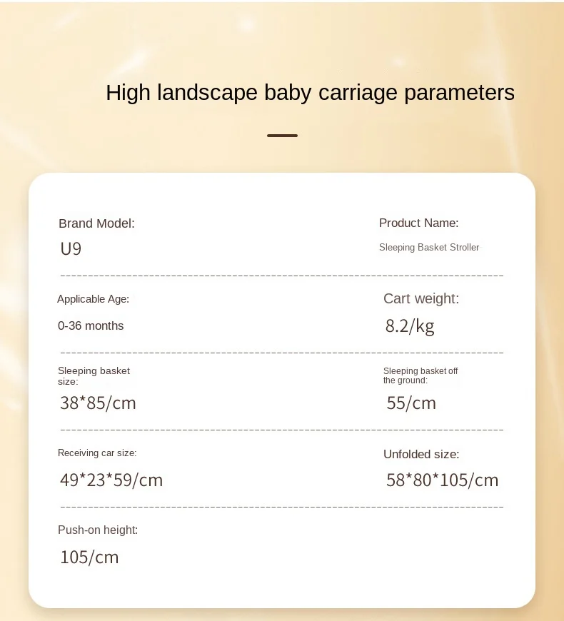 Baby Stroller: Sit-or-Lie Position, High-View Two-Way Design, Adjustable Backrest, Easy Folding, Shock Absorption, Ages 0–3