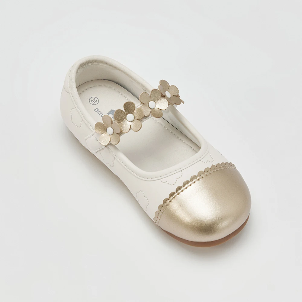 Dave Bella Children Leather Shoes Autumn Spring Girls Retro Princess Shoes Anti Slip Elegant Outerwear Party Kid Shoes DB1260722