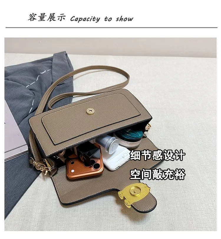 New trendy shoulder bag, designer handbag with detachable shoulder strap, elegant and fashionable women's crossbody bag