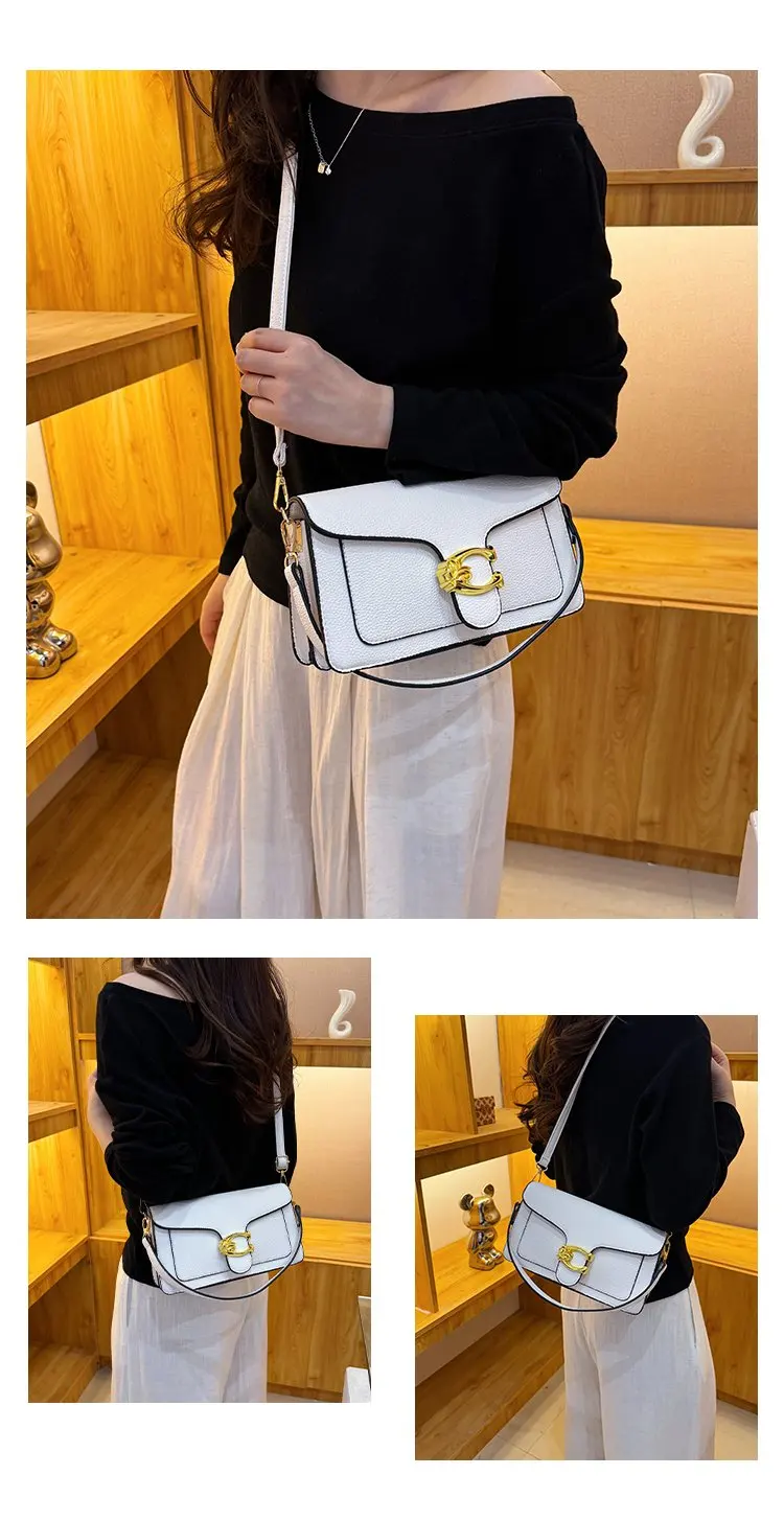 New trendy shoulder bag, designer handbag with detachable shoulder strap, elegant and fashionable women's crossbody bag