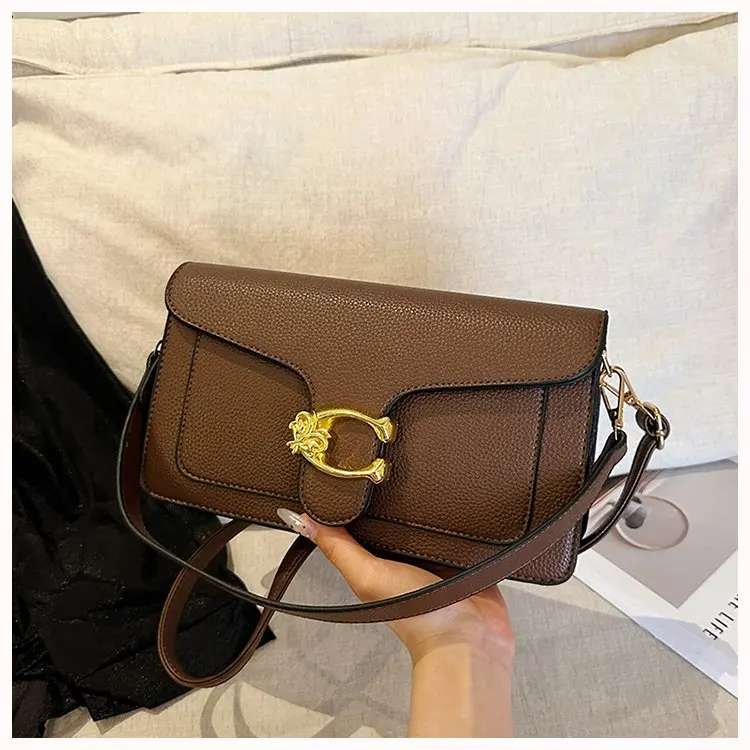 New trendy shoulder bag, designer handbag with detachable shoulder strap, elegant and fashionable women's crossbody bag