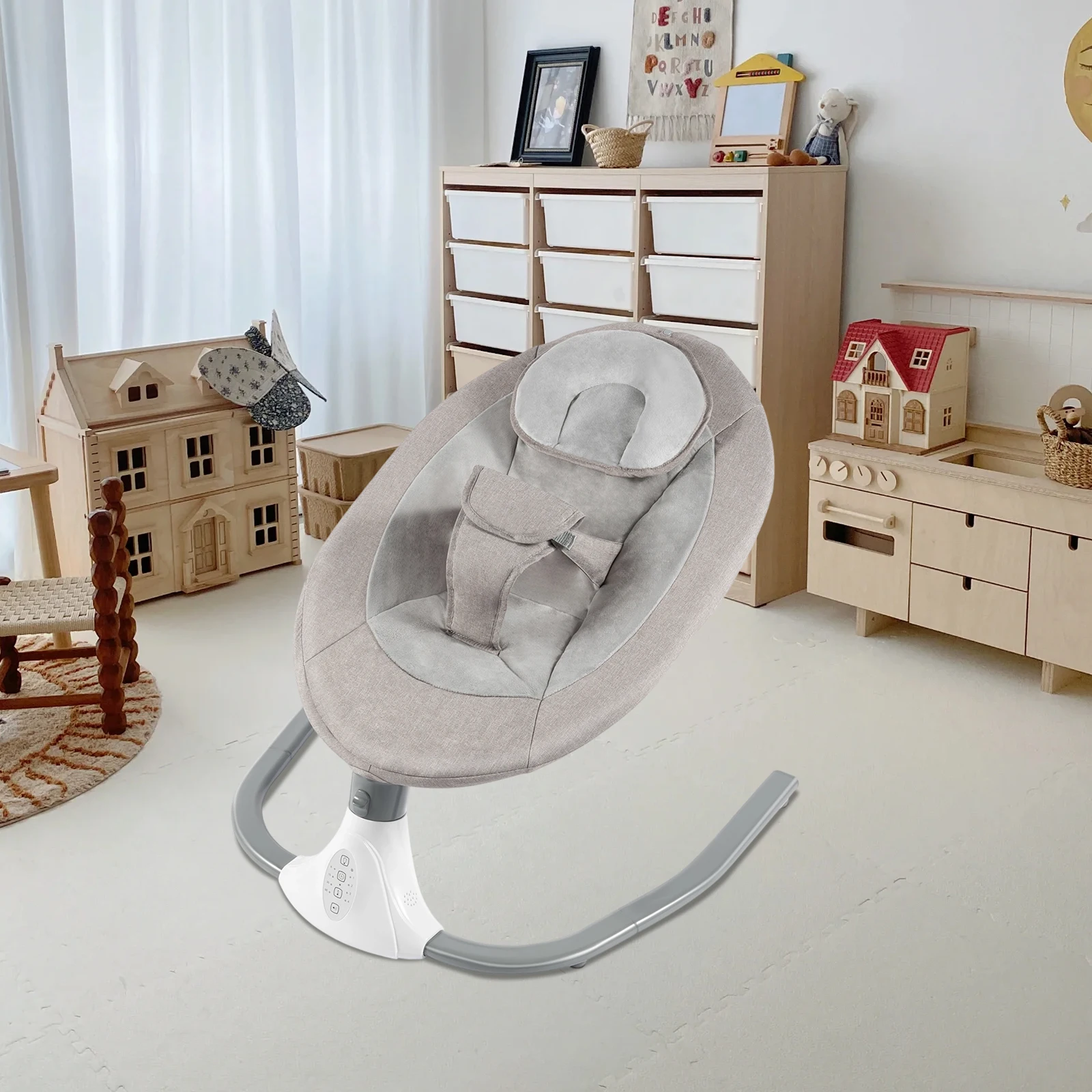 Multifunctional Electric Auto Rock Baby Cradle With Lullabies For Newborn To 18 Months Infant