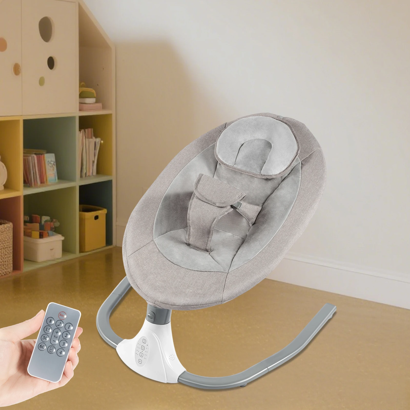 Multifunctional Electric Auto Rock Baby Cradle With Lullabies For Newborn To 18 Months Infant