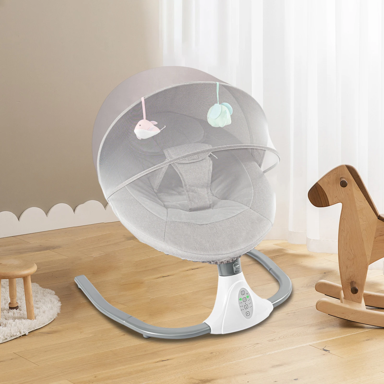 Multifunctional Electric Auto Rock Baby Cradle With Lullabies For Newborn To 18 Months Infant
