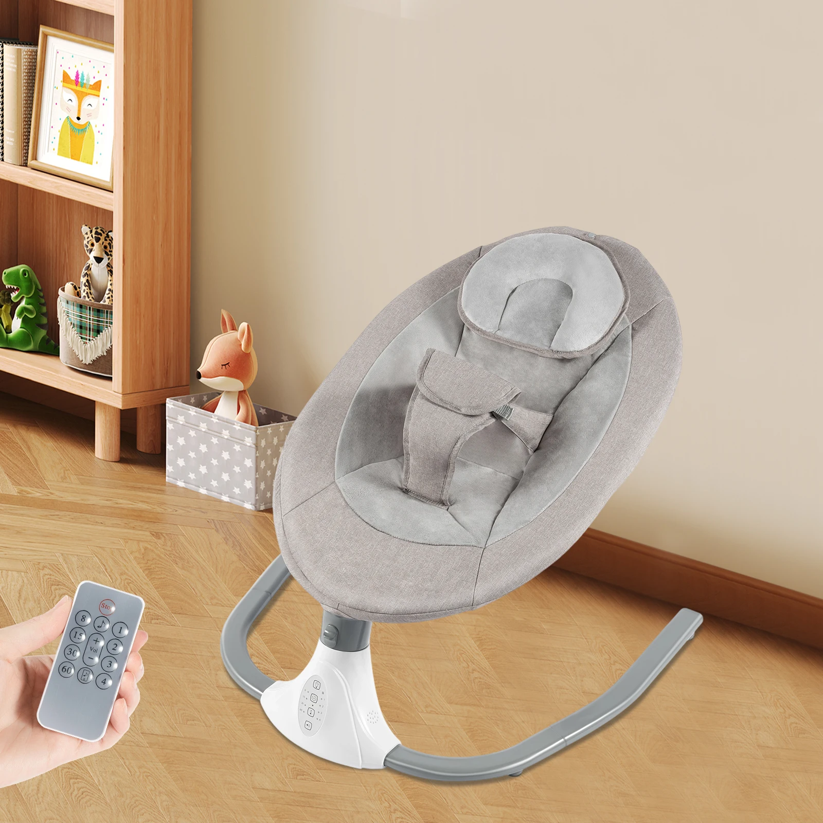Multifunctional Electric Auto Rock Baby Cradle With Lullabies For Newborn To 18 Months Infant