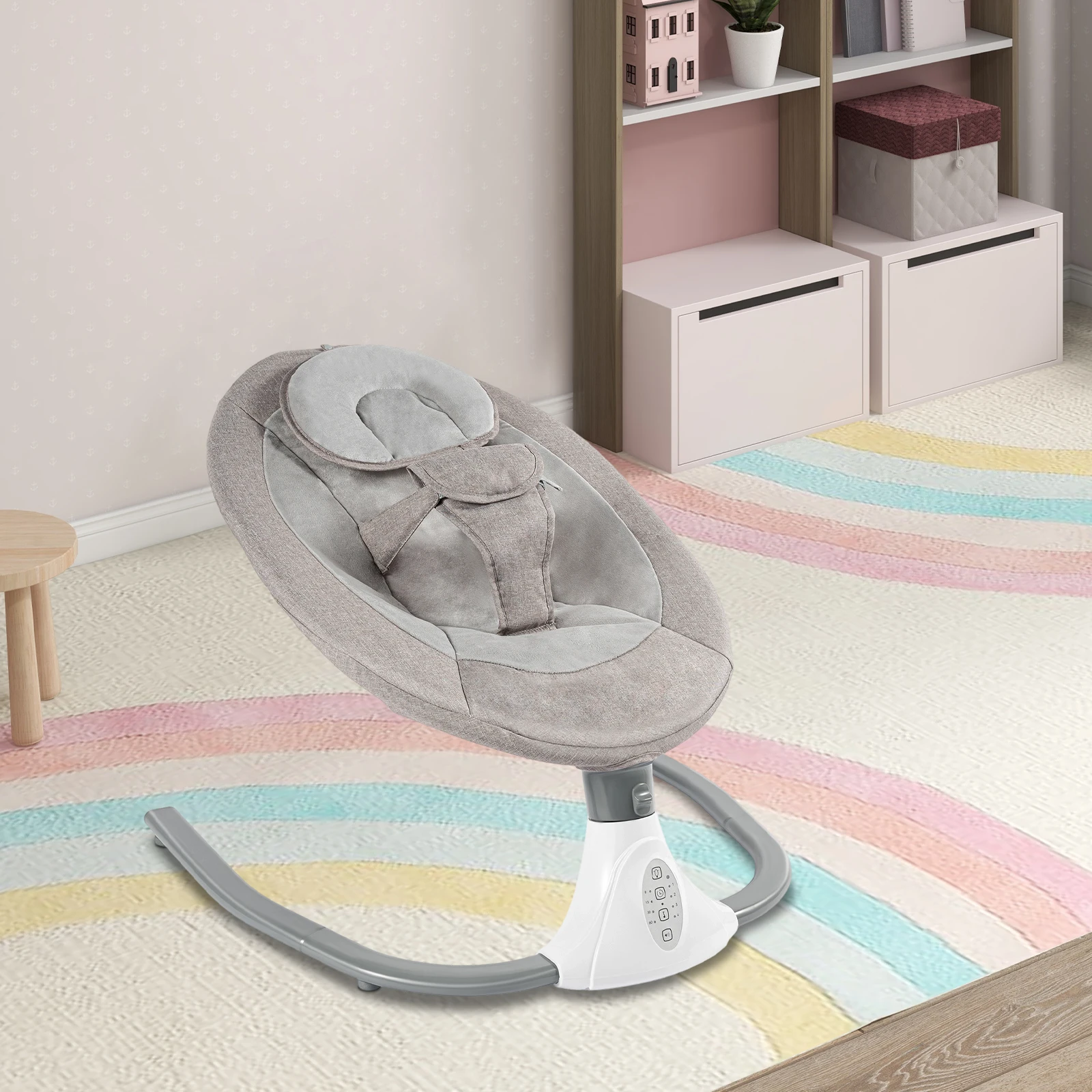 Multifunctional Electric Auto Rock Baby Cradle With Lullabies For Newborn To 18 Months Infant
