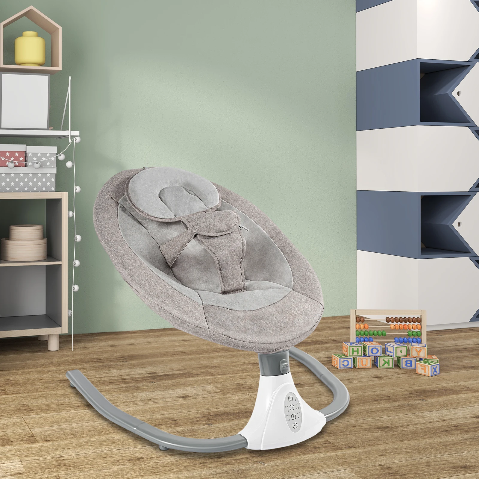 Multifunctional Electric Auto Rock Baby Cradle With Lullabies For Newborn To 18 Months Infant