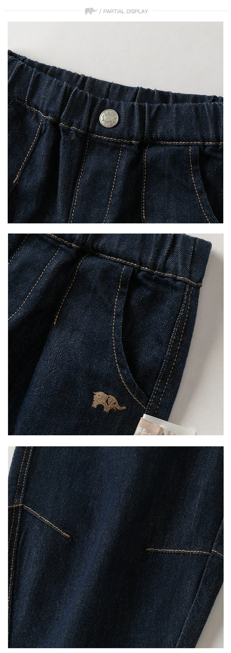 Dave Bella Children Autumn Spring Jeans Boys Elastic Waist Cargo Pants Casual Sports Pocket Jogger Trousers DB3262566