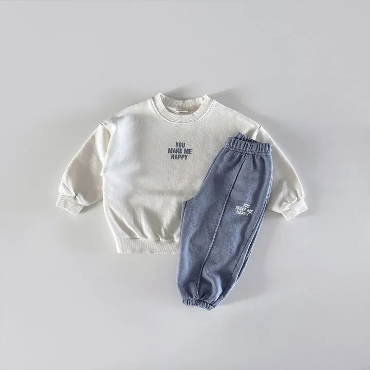 2026 Autumn Children Clothing Set Korean Boys Long Sleeve Sweater+Pants Suit Baby Girls Casual 2PCS Spring Tracksuit Leisure Set