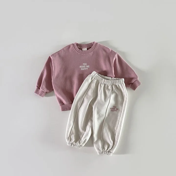 2026 Autumn Children Clothing Set Korean Boys Long Sleeve Sweater+Pants Suit Baby Girls Casual 2PCS Spring Tracksuit Leisure Set