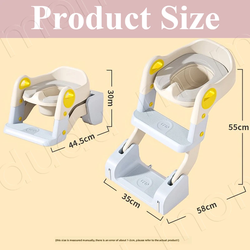 2-in-1 Portable Toilet Seat Foldable Children's Pot Potty Training Seat Step Stool Portable Potty Child Pot Bebe Toilet