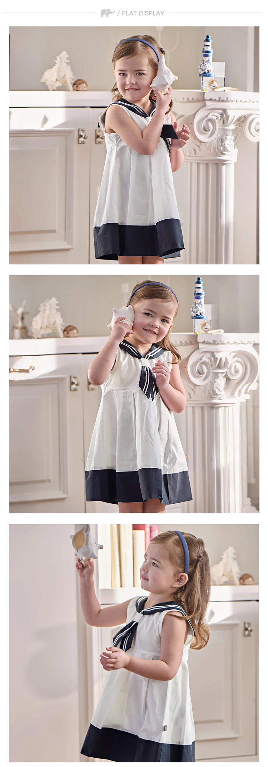 Dave Bella Girls Pure Cotton Dress Summer Elegant Sweet Children Clothes Charm Dresses Fashion Cool Party Preppy Style DB2261987