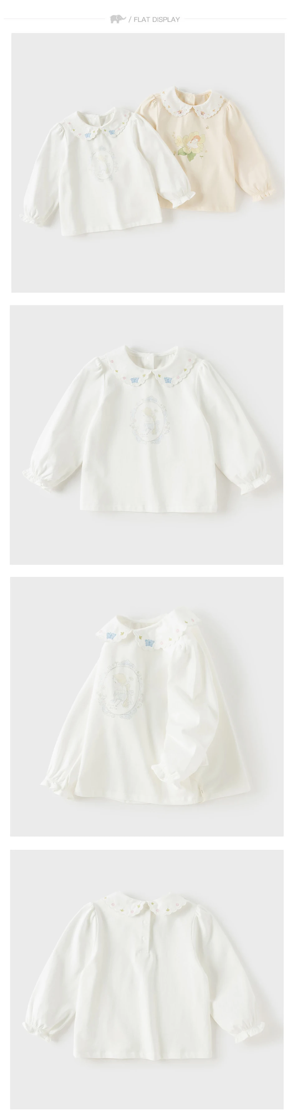 Dave Bella Children Autumn Printed T-shirt Girls Long Sleeve Cotton Tops Sweet Bottoming Shirt Casual Top Party DB3262593