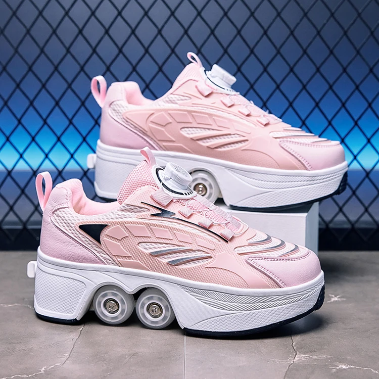 Roller Skates Kids Gifts 2026 New Big Four-wheeled Roller Skates Four-wheeled Retractable Teenagers Roller Skates Waterproof