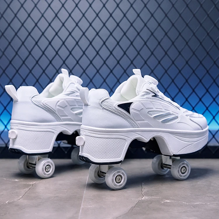 Roller Skates Kids Gifts 2026 New Big Four-wheeled Roller Skates Four-wheeled Retractable Teenagers Roller Skates Waterproof