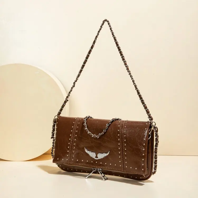 Elegant Diaper Bag Classic Original Retro Square Satchels Leather Handbag For Women Commuter Bag Unique Stylish