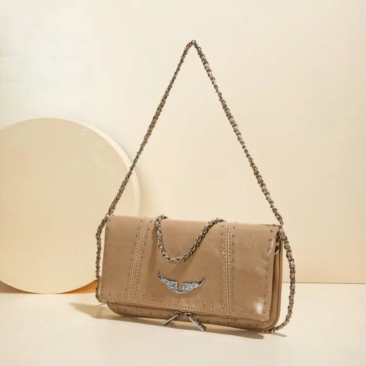 Elegant Diaper Bag Classic Original Retro Square Satchels Leather Handbag For Women Commuter Bag Unique Stylish