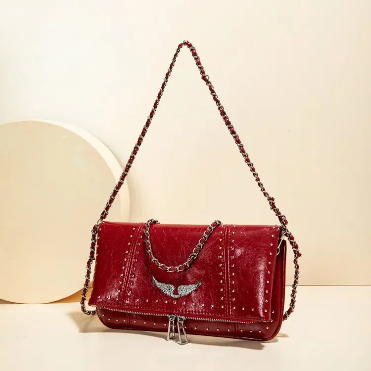 Elegant Diaper Bag Classic Original Retro Square Satchels Leather Handbag For Women Commuter Bag Unique Stylish