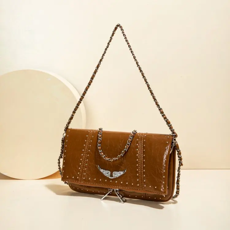 Elegant Diaper Bag Classic Original Retro Square Satchels Leather Handbag For Women Commuter Bag Unique Stylish