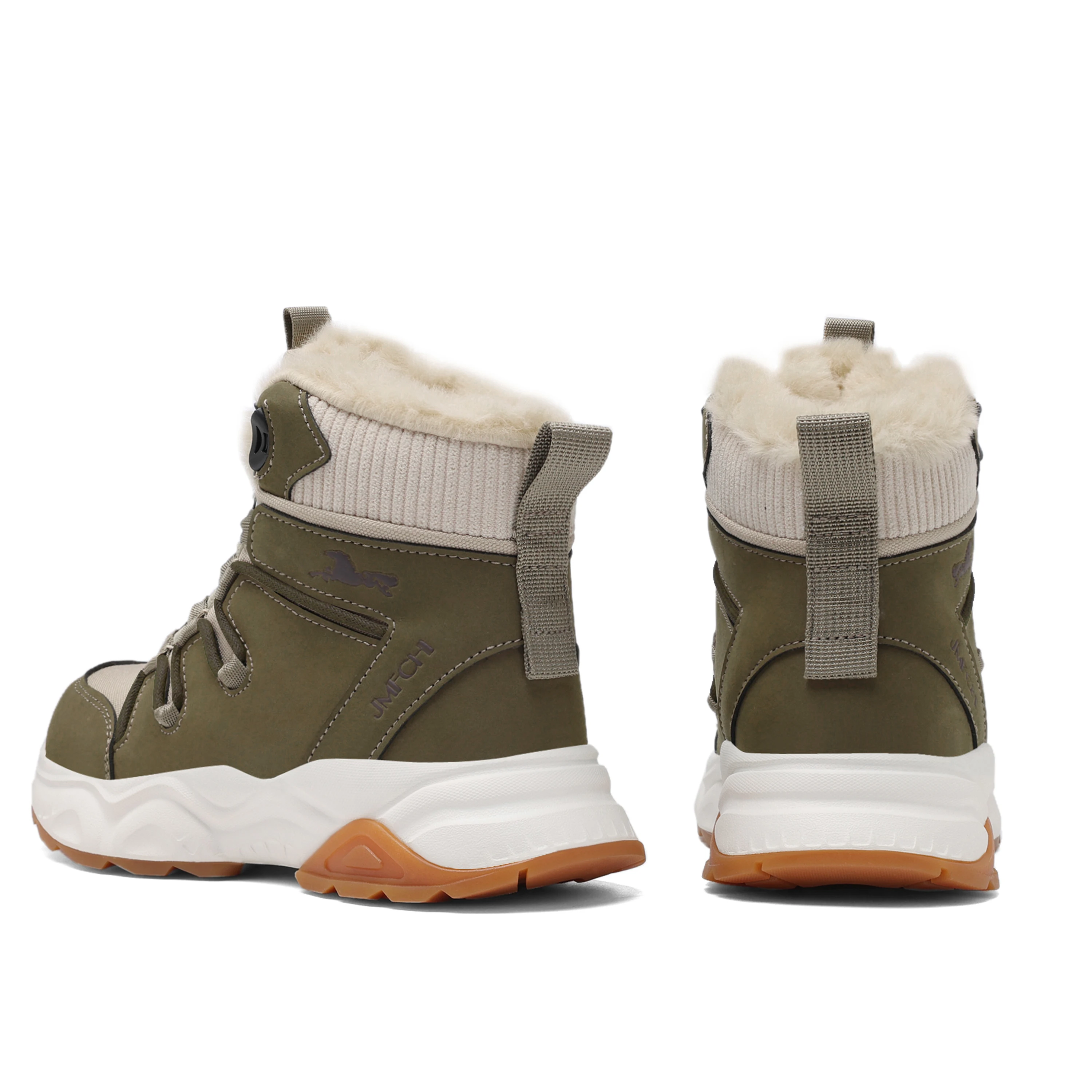 JMFCHI Kids Snow Boots Waterproof Winter Hiking Boots Warm Fur Lined Slip Resistant Outdoor Boots for Boys And Girls
