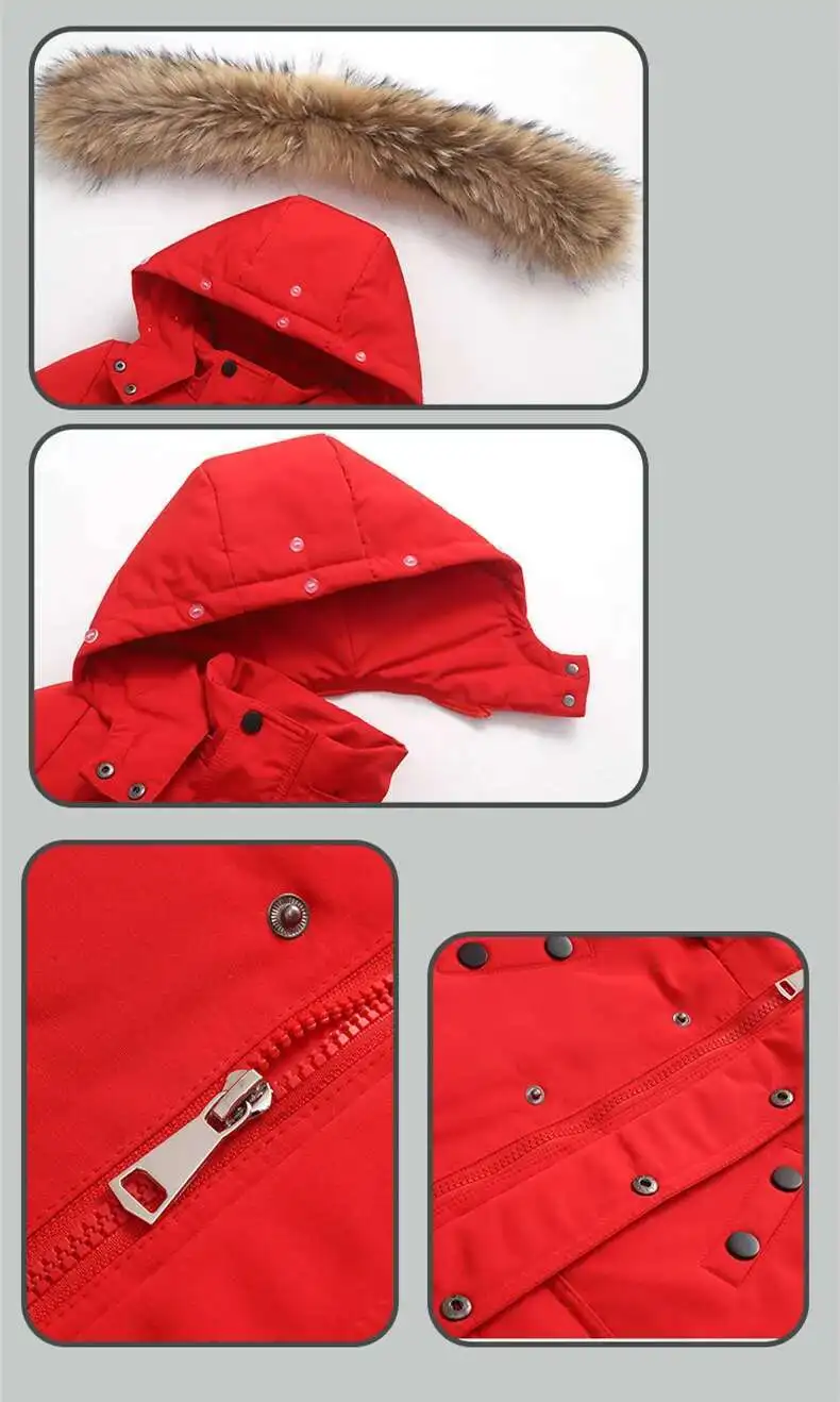 -30 Baby Winter Thickened Warm down Jacket and Jumpsuit Children Toddler Kids Clothing Set 2Pcs Girl Clothes Infant Snowsuit 1-6