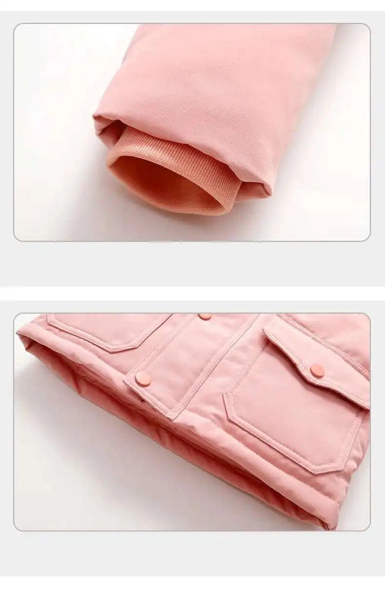 -30 Baby Winter Thickened Warm down Jacket and Jumpsuit Children Toddler Kids Clothing Set 2Pcs Girl Clothes Infant Snowsuit 1-6